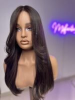 باروكة طول 22 لون بني مخصل بعسلي - Image 6
