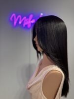 ⁦باروكة طول ٢٠ انش لون طبيعي مايل للأسود⁩ - الصورة ⁦3⁩
